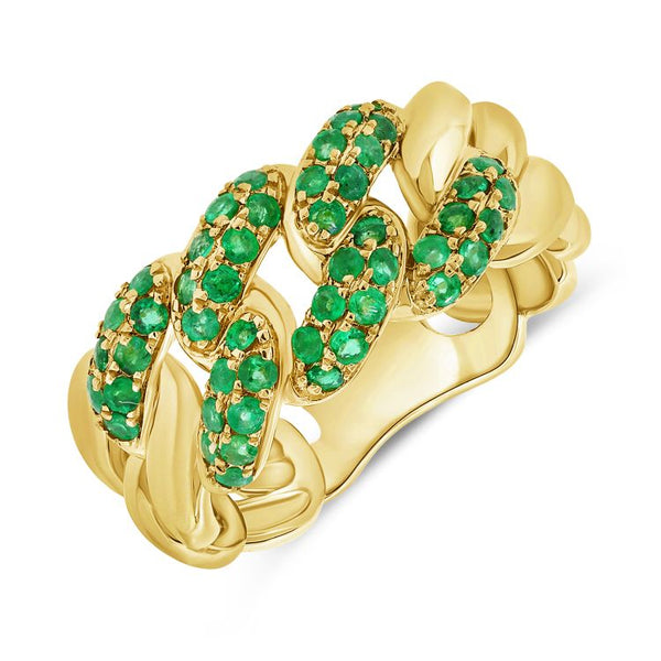 14K GOLD EMERALD LOUELLE RING