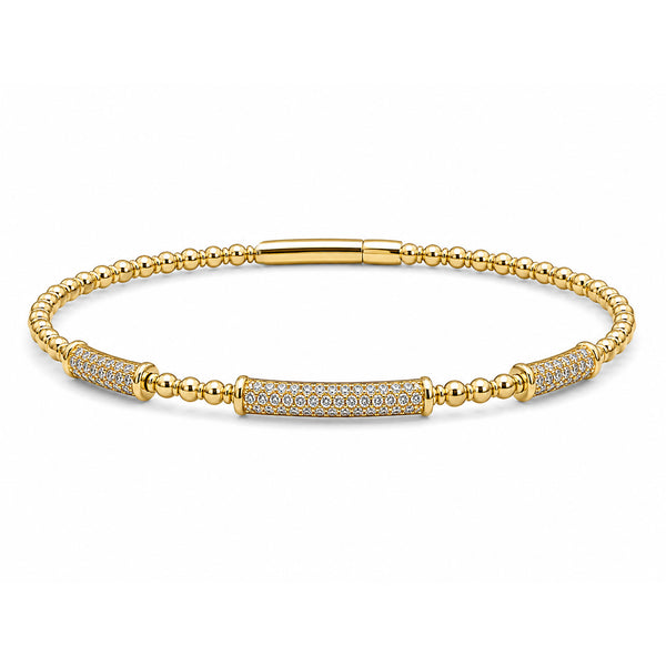 14K GOLD DIAMOND MARGE FLEX BANGLE