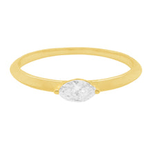 14K GOLD DIAMOND SOLITAIRE IVY RING