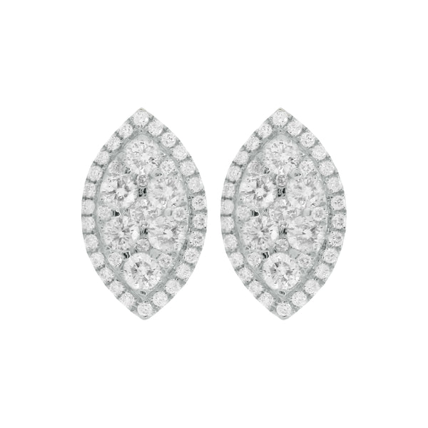 14K GOLD DIAMOND MEDIUM PALOMA MARQUISE STUDS