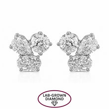 14K GOLD LAB GROWN DIAMOND MEDIUM PERRI STUDS