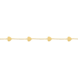 14K GOLD MEGAN HEART BRACELET