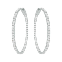 14K GOLD DIAMOND 1.5" MIKA HOOPS