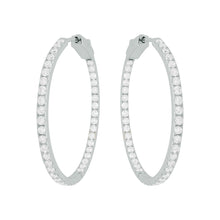 14K GOLD DIAMOND 1.25" MONICA HOOPS