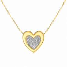 14K GOLD DIAMOND EVIE HEART NECKLACE
