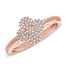 14K GOLD DIAMOND SMALL NELLY CLOVER RING