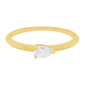 14K GOLD DIAMOND SOLITAIRE IVY RING
