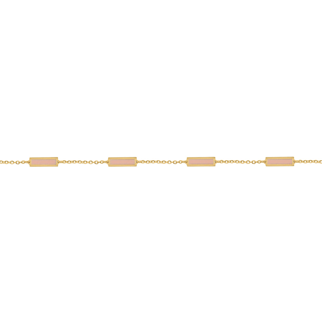 14K GOLD PINK MOTHER OF PEARL ANNA BRACELET
