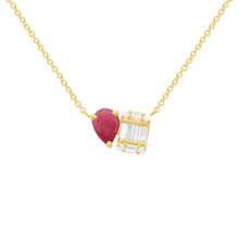 14K GOLD DIAMOND RUBY KELSEY NECKLACE