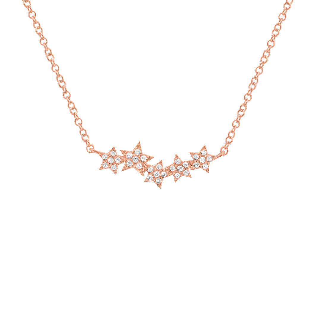 14K GOLD DIAMOND SCARLETT STAR NECKLACE