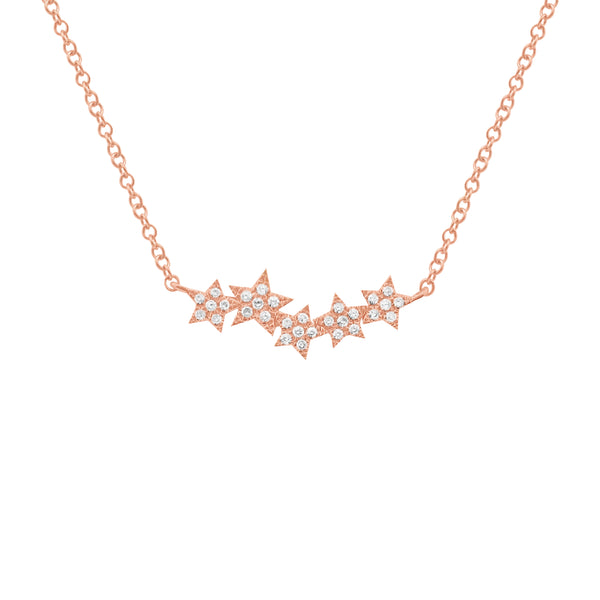 14K GOLD DIAMOND SCARLETT STAR NECKLACE