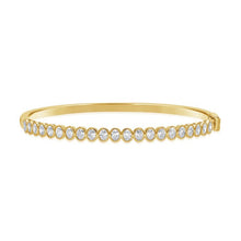 14K GOLD DIAMOND ROXY BEZEL BANGLE