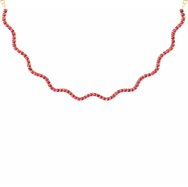 14K GOLD RUBY JILLIAN TENNIS NECKLACE