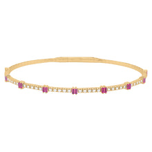 14K GOLD DIAMOND RUBY KAIA FLEX BANGLE