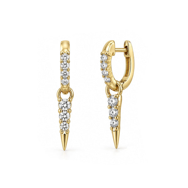 14K GOLD DIAMOND SMALL LUCY HUGGIES