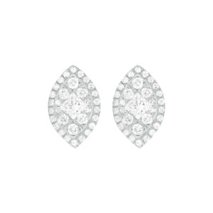 14K GOLD DIAMOND SMALL PALOMA MARQUISE STUDS