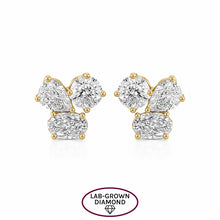 14K GOLD LAB GROWN DIAMOND SMALL PERRI STUDS