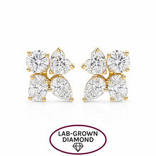 14K GOLD LAB GROWN DIAMOND SMALL TALI STUDS
