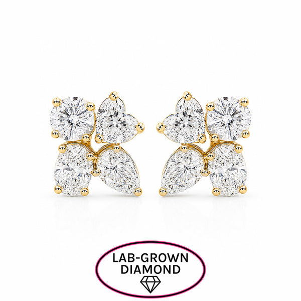 14K GOLD LAB GROWN DIAMOND SMALL TALI STUDS