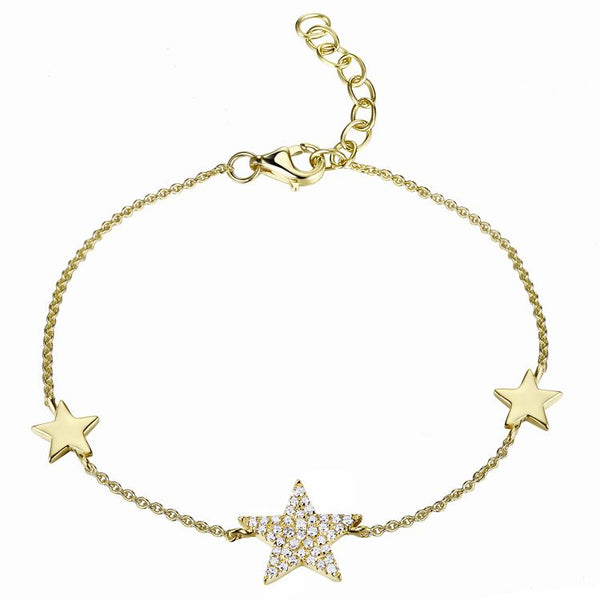 14K GOLD DIAMOND SYDNEY STAR BRACELET