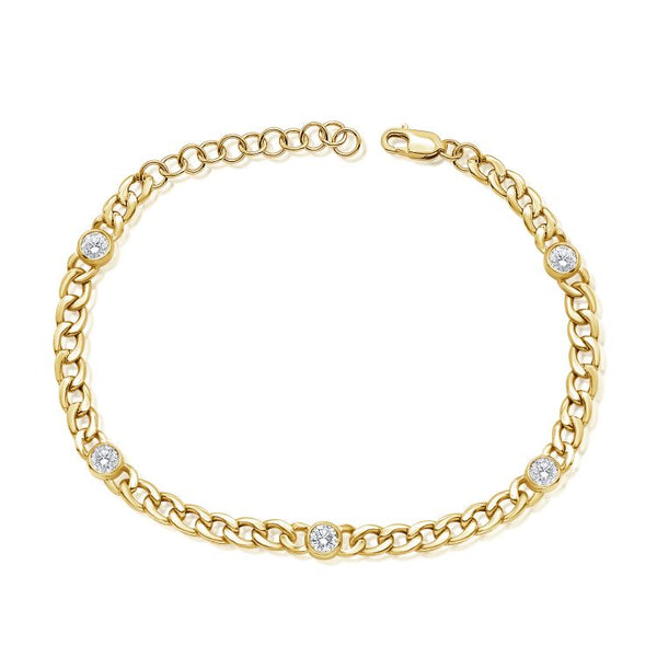 14K GOLD DIAMOND STEVIE BRACELET