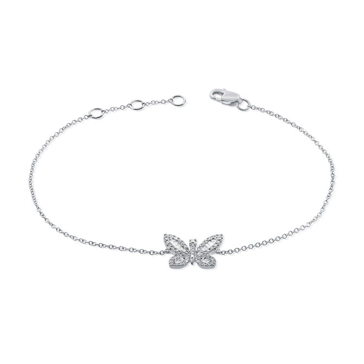 14K GOLD DIAMOND STORMI BUTTERFLY BRACELET