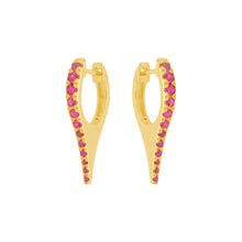 14K GOLD RUBY TYLER EARRINGS