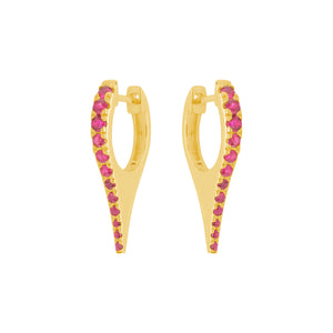 14K GOLD RUBY TYLER EARRINGS