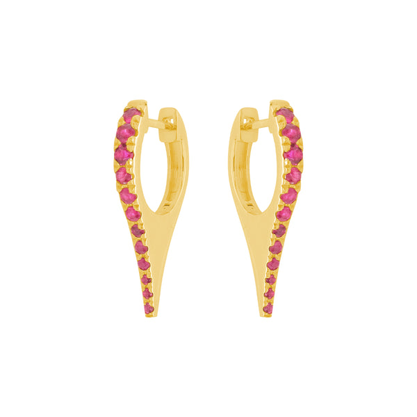 14K GOLD RUBY TYLER EARRINGS