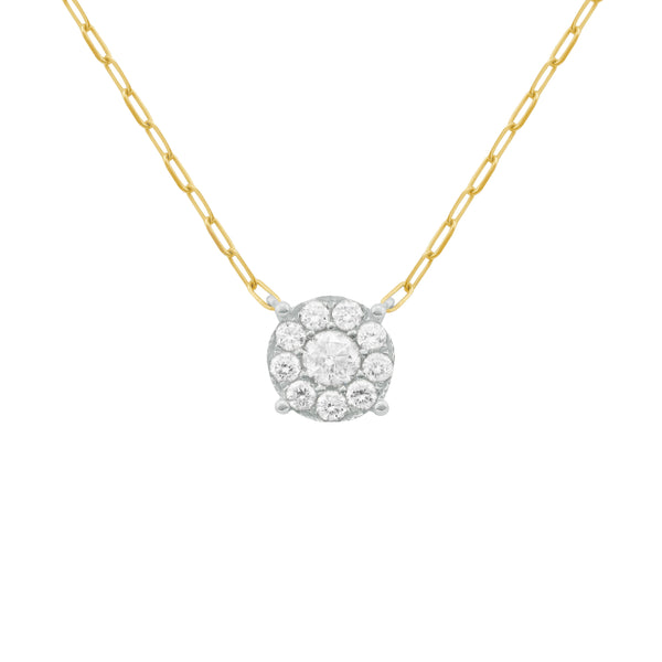 14K GOLD DIAMOND XL BELLA PAPERCLIP NECKLACE
