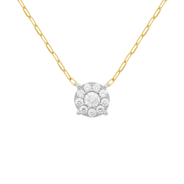 14K GOLD DIAMOND XL BELLA PAPERCLIP NECKLACE