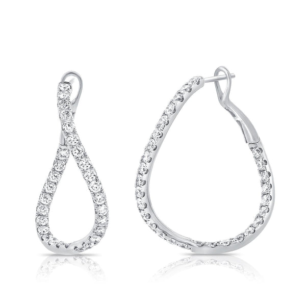 14k GOLD DIAMOND LARISA HOOPS