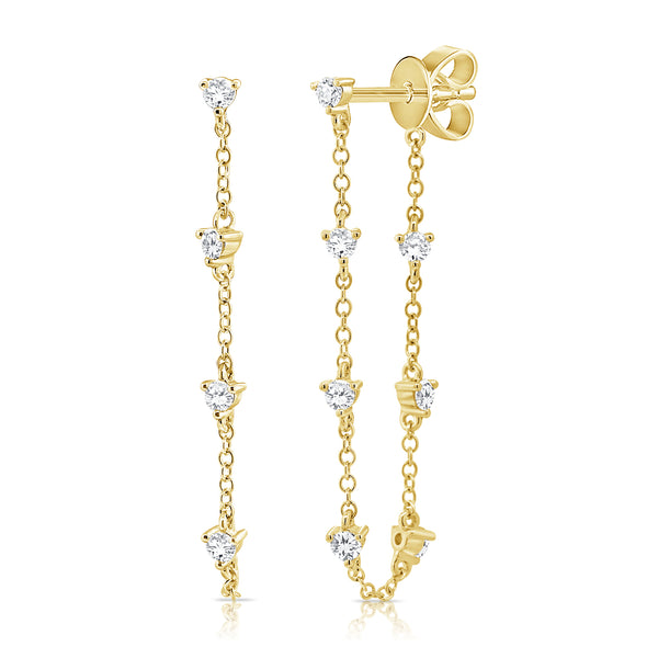 14K GOLD DIAMOND AVERY EARRINGS