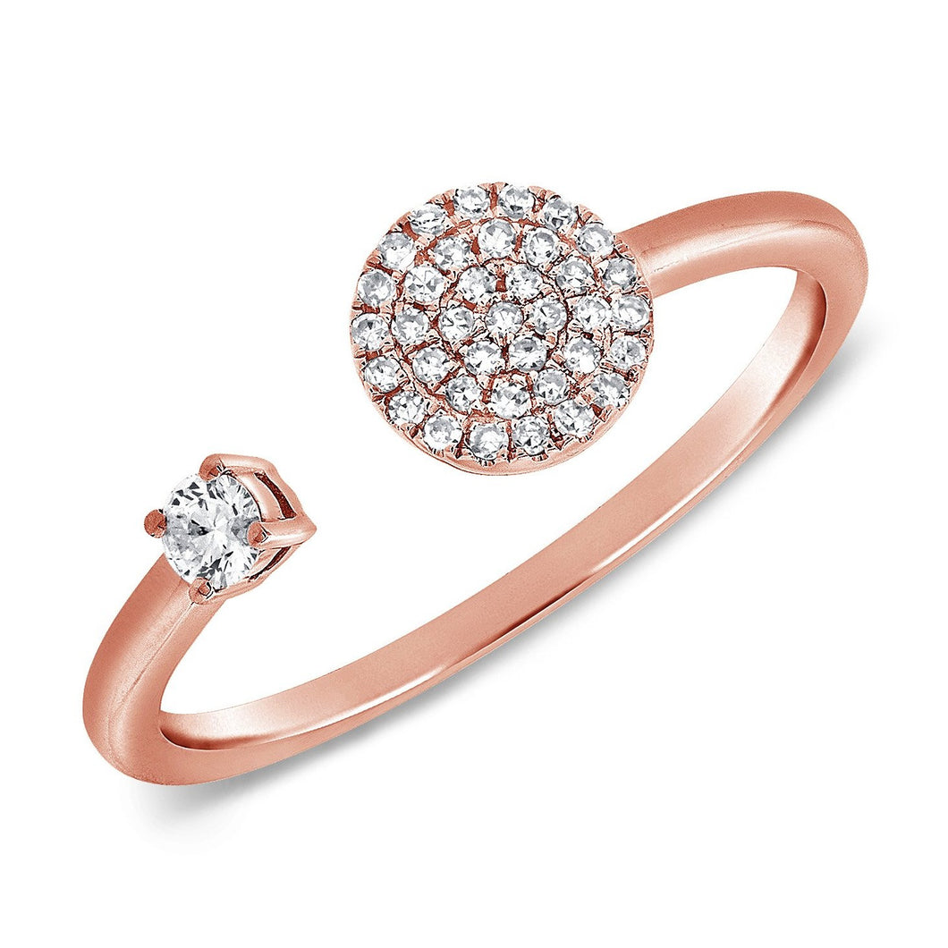 14K GOLD DIAMOND SHELLY CIRCLE RING