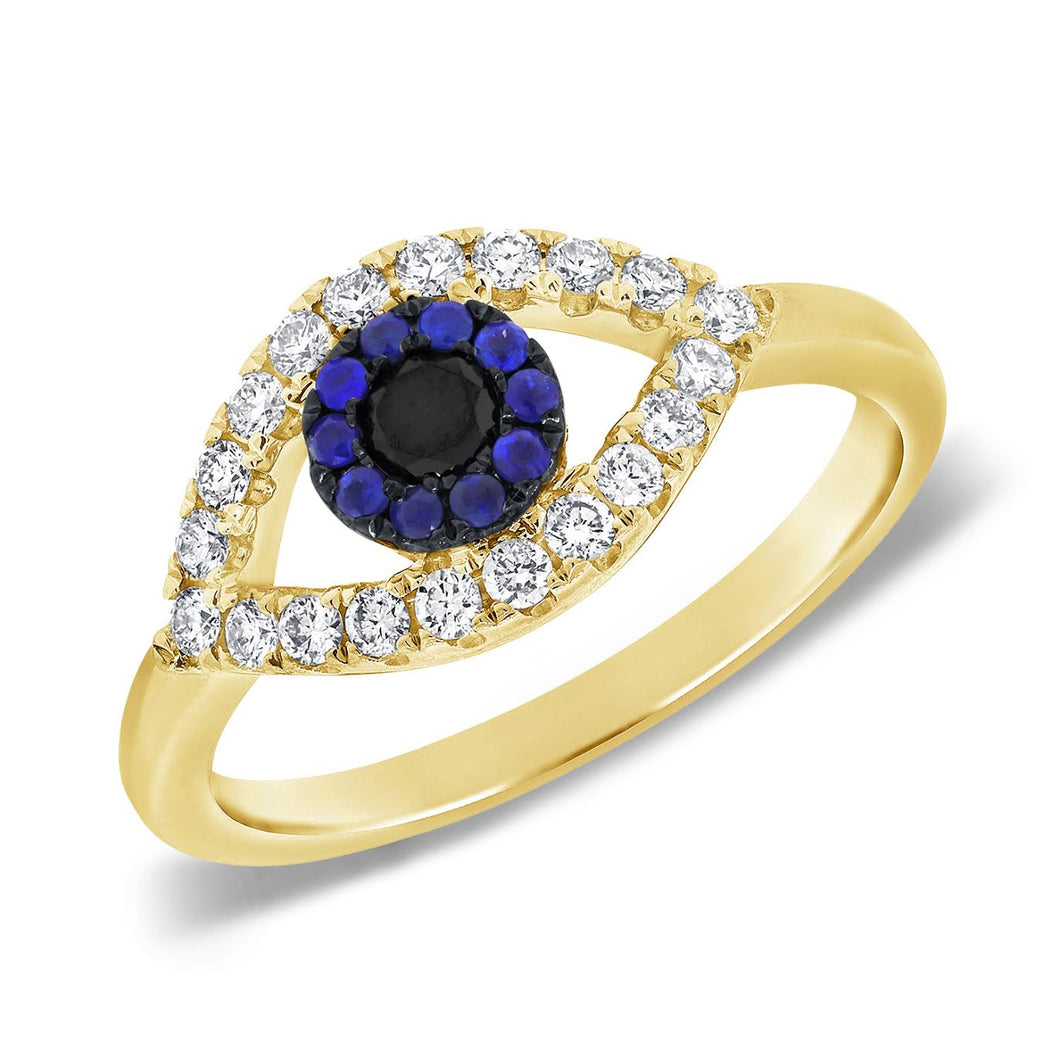 14K GOLD DIAMOND PIPER RING