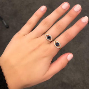 14K GOLD DIAMOND PIPER RING