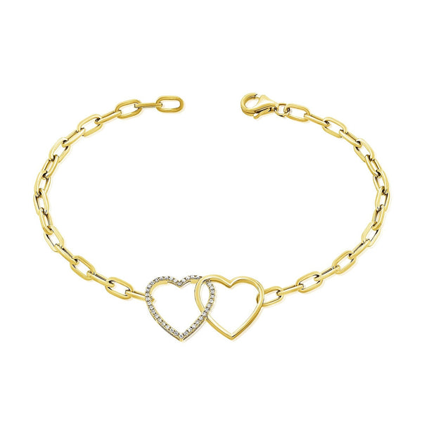 14K GOLD DIAMOND HARLEE HEART BRACELET