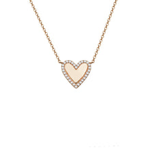 14K GOLD DIAMOND KENDALL HEART NECKLACE (ALL COLORS)