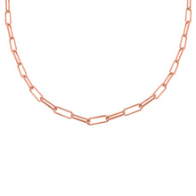 14K ROSE GOLD 3MM 16" PAPERCLIP CHAIN NECKLACE