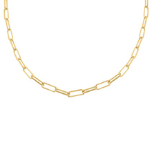 14K YELLOW GOLD 3MM 16" PAPERCLIP CHAIN NECKLACE