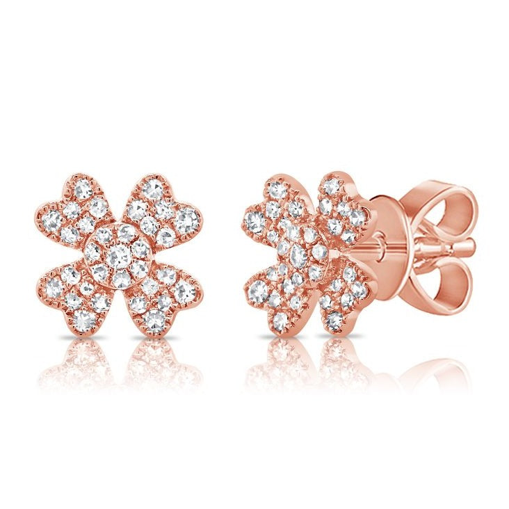 14k GOLD DIAMOND MINI TORI STUDS
