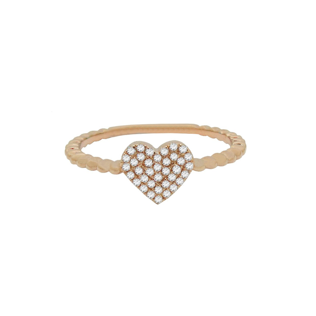 14K GOLD DIAMOND JUDY HEART RING