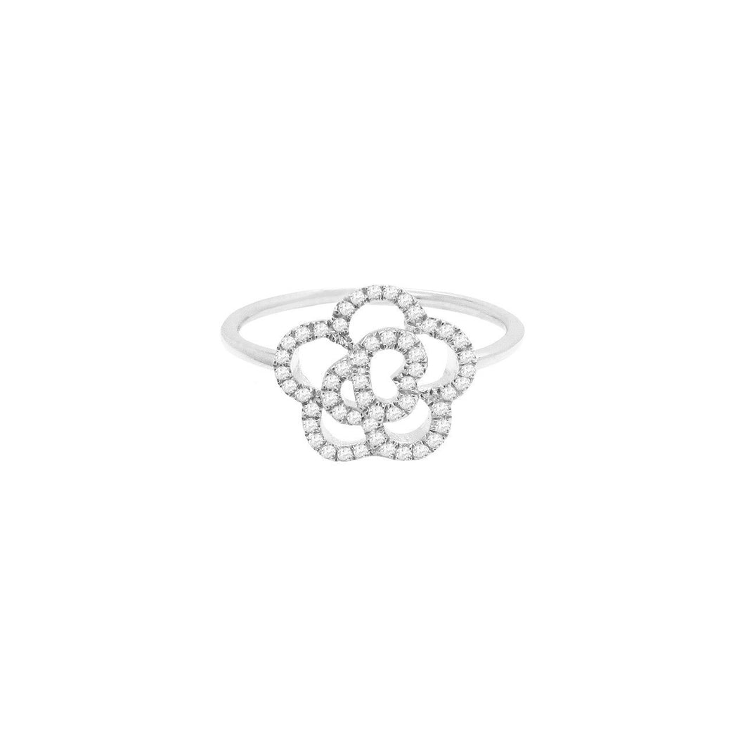  14K GOLD DIAMOND CAMILIA RING  (ALL COLORS)