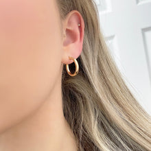 14K GOLD 3MM 1/2" HOOPS