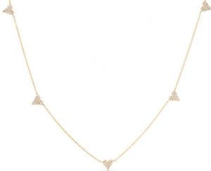 14K GOLD DIAMOND WILLOW HEART NECKLACE