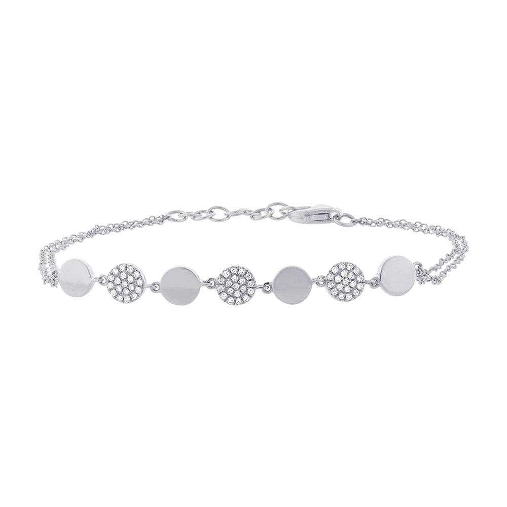 Diamond Circles Bracelet in 14k Gold (All Colors)