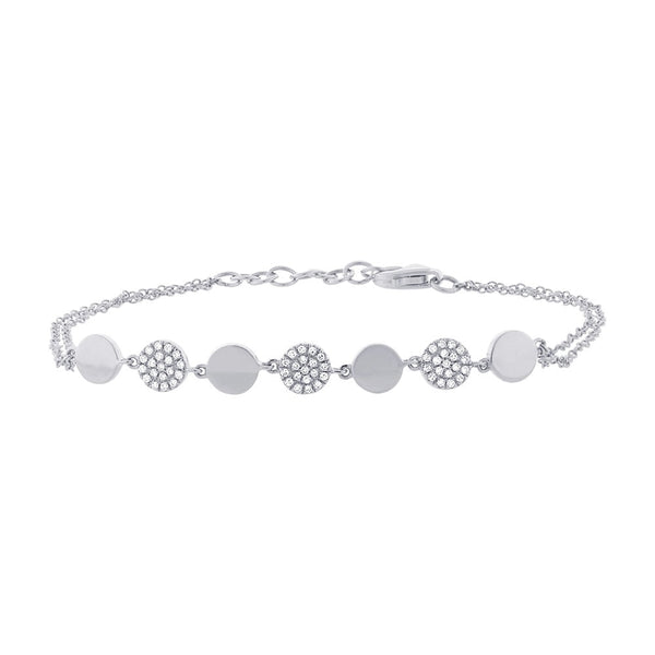 Diamond Circles Bracelet in 14k Gold (All Colors)