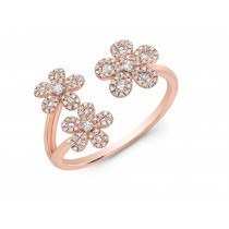 14K GOLD DIAMOND RIKKI FLOWER RING (ALL COLORS)