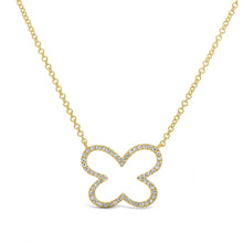 14K GOLD DIAMOND AVA OPEN NECKLACE (ALL COLORS)