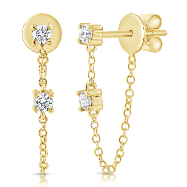 14K GOLD DIAMOND LIZZY EARRINGS